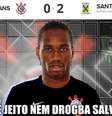 Corinthians sofreu com as zoações após derrota para o Santo André  Foto: Reprodução / Humor Esportivo