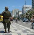 Forças Armadas atuaram no patrulhamento da cidade, em praias da zona sul da capital fluminense.  Foto: Tomaz Silva/Agência Brasil