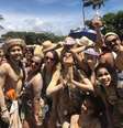 Foliões se divertem sujos de lama no Bloco Manguebeat   Foto: Prefeitura de Olinda 