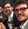 O diretor de 'A Bruxa', Robert Eggers, o produtor Jay Van Hoy e o produtor brasileiro Rodrigo Teixeira  Foto: RT Features / Divulgação