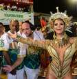 Viviane Araújo, rainha de bateria da Mancha Verde  Foto: Leo Franco / AgNews