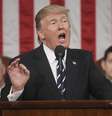  Donald Trump em seu primeiro discurso no Congresso dos EUA.  Foto: Reuters