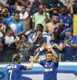 Arrascaeta, jogador do Cruzeiro comemora gol durante partida no Mineirão.  Foto: Thomas Santos/ Agif/Gazeta Press