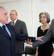Temer e Mendes, que é presidente do tribunal que deve julgar a cassação de sua chapa na eleição de 2014, são amigos de longa data  Foto: TSE / BBC News Brasil