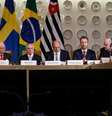 O Presidente Michel Temer participou do encerramento do Conselho Empresarial Brasil-Suécia, com a presença do Rei Carlos XVI Gustavo   Foto: Agência Brasil