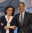 Renata Vasconcellos e William Bonner: surfando no Ibope  Foto: Estevam Avellar/TV Globo
