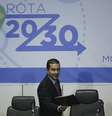 O ministro da Indústria, Comércio Exterior e Serviços, Marcos Pereira, lança o Rota 2030, novo regime automotivo brasieiro   Foto: Agência Brasil