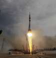 A soyuz foi lançada do cosmódrono de Baikonur, no Cazaquistão  Foto: Reuters