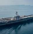 Porta-aviões USS Carl Vinson, realiza exercícios militares com o Japão antes de seguir para a península coreana.  Foto: Reuters
