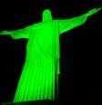 Cristo Redentor é iluminado de verde para comemorar o Dia Mundial em Memória das Vítimas de Acidentes de Trabalho   Arquivo  Foto: Agência Brasil