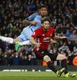 Gabriel Jesus no último clássico contra o United  Foto: Reuters