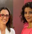 As âncoras Raquel Novaes e Aline Midlej não ignoraram os protestos contra a emissora  Foto: GloboNews / Divulgação