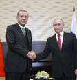 O presidente russo, Vladimir Putin, e seu colega turco, Recep Tayyip Erdogan.  Foto: Reuters