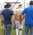 Marlon Natanael foi preso durante partida da segunda divisão do Gaúcho  Foto: Reprodução/Twitter/Polícia Civil do RS