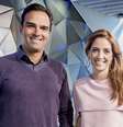 Os apresentadores Tadeu Schmidt e Poliana Abritta: o ‘Fantástico’ voltou a prender a atenção do telespectador  Foto: João Cotta/TV Globo / Divulgação