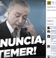 Página no Facebook do Movimento Brasil Livre pede renúncia do presidente Michel Temer  Foto: Reprodução / BBC News Brasil
