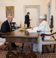 Papa Francisco se reuniu com Trump em particular por 27 minutos.  Foto: Reuters