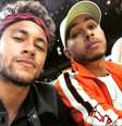 Neymar e Lewis Hamilton assistem final da NBA  Foto: Reprodução/ Instagram / LANCE!