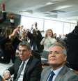 Oposição comemora a vitória na comissão de assuntos sociais durante a votação a reforma trabalhista  Foto: Lula Marques/ Agência PT
