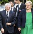 O presidente do Brasil Michel Temer e a premiê norueguesa Erna Solberg  Foto: EFE