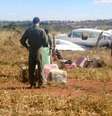 Avião interceptado pela FAB em Goiás tinha mais de 600 quilos de cocaína, informou PM  Foto: Agência Brasil