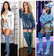 Simaria, Fernanda Keulla e Anitta com botas jeans (Fotos: Reprodução/Instagram)  Foto: Elas no Tapete Vermelho