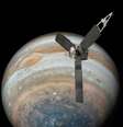 Ilustração mostra aproximação da sonda Juno  Foto: Nasa