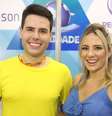 Estrela da Record, Bacci posou com a apresentadora Gaida Dias, da TV Cidade  Foto: Divulgação  / Blog Sala de TV