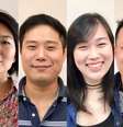 Bruno Kim, Sabrina Kim, Woo Chang, Natália Pak e Mateo Chang fazem vídeos sobre a realidade de descendentes de coreanos no canal Kores do Brasil   Foto: BBC News Brasil