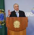 Temer faz discurso no Palácio do Planalto 
 2/8/2017    REUTERS/Adriano Machado  Foto: Reuters