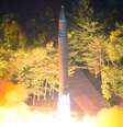 Míssil balístico intercontinental Hwasong-14 durante segundo teste  Foto: Reuters