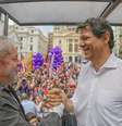Lula voltou a reforçar apoio a Fernando Haddad  Foto: Ricardo Stuckert