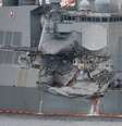 Destróier de mísseis guiados norte-americano USS Fitzgerald, após colisão na base naval de Yokosuka, no Japão 18/06/2017 REUTERS/Toru Hanai  Foto: Reuters