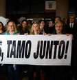 Artistas, juízes federais, políticos e procuradores da força tarefa da Operação Lava-Jato participam de ato em apoio ao juiz Marcelo Bretas  Foto: Agência Brasil