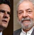 Moro e Lula, personagens cativos no telejornalismo: tratamento às vezes novelesco a uma interminável trama jurídica.  Foto: BBCBrasil.com e Ricardo Stuckert/Instituto Lula