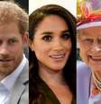 Príncipe Harry apresentou a namorada, Meghan Markle, à sua avó, rainha Elizabeth II, no dia 3 de setembro de 2017, pouco mais de um ano após assumirem o namoro  Foto: Getty Images / PurePeople