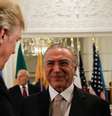 Um dia antes de discursar na ONU, Michel Temer participa de jantar oferecido por Donald Trump em Nova York. Crédito: Agência Brasil   Foto: BBC News Brasil