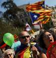 Manifestantes se reúnem em apoio a referendo do dia 1º de outubro pela independência da Catalunha, em Barcelona 24/09/2017 REUTERS/Susana Vera  Foto: Reuters