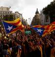 Estudantes protestam em favor da convocação do referendo sobre a independência da Catalunha.  Foto: Reuters