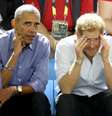 Barack Obama e Príncipe Harry se divertiram assistindo um jogo de basquete para cadeirantes no Canadá  Foto: Getty Images / PurePeople