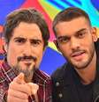 Lucas Lucco com Marcos Mion durante apresentação no ‘Legendários’  Foto: Facebook @LegendariosOficial  / Reprodução