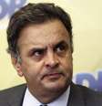 Senador Aécio Neves (PSDB-MG), durante coletiva de imprensa, em Brasília   Foto: Reuters