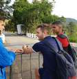 Lucas (agasalho azul claro), Gabriel e Rodrigo  (camisa do Flamengo) barrados no treino da seleção  Foto: Sílvio Barsetti / Terra