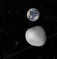 Objetos como o 2012 TC4 passam ao menos três vezes por ano a uma distância relativamente próximos da da Terra   Foto: Nasa