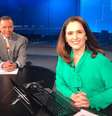 Ana Luiza Guimarães com Heraldo Pereira: apresentadora está há quase 30 anos na Globo  Foto: Reprodução