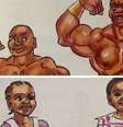 Livro didático da Tanzânia mostrando garotas e rapazes  Foto: BBC News Brasil