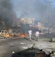 Local atingido pelo caminhão-bomba na Somália  Foto: Reuters