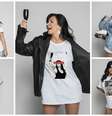 Gretchen com camisetas de memes para a Reserva (Fotos: Daryan Dornelles/Divulgação)  Foto: Elas no Tapete Vermelho