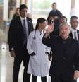 Presidente Michel Temer na saída do hospital Sírio-Libanês  Foto: Reuters