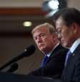Presidente dos Estados Unidos, Donald Trump, durante coletiva de imprensa conjunta com o presidente sul-coreano, Moon Jae-in, em Seul 07/11/2017 REUTERS/Jung Yeon-Je  Foto: Reuters